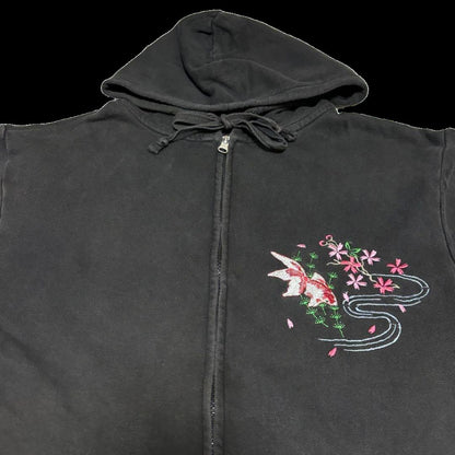 2000s Isshin Kyokyo Japanese Embroidered Hoodie, US Size L