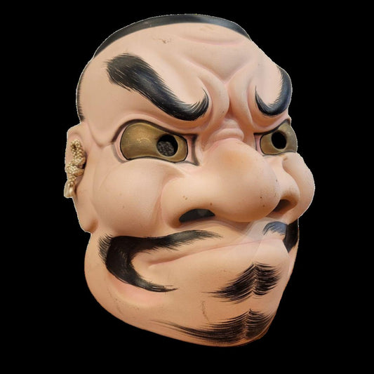 Showa Period Large Beshimi Ceramic Mask – Protective Wall Hanging