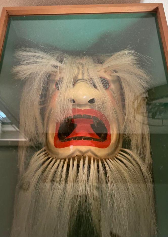 Showa Period Noh Mask, 45x34 cm, Used in Traditional Japanese Theater