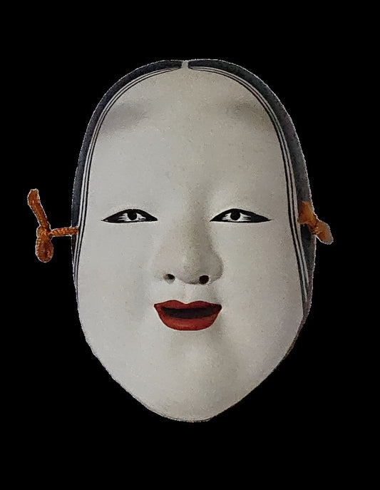 Showa Era Retro Noh Mask, Ceramic – A Vintage Collectible