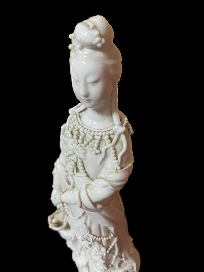 Standing Fish-Kannon Porcelain Statue, 60s-70s (Showa Era)