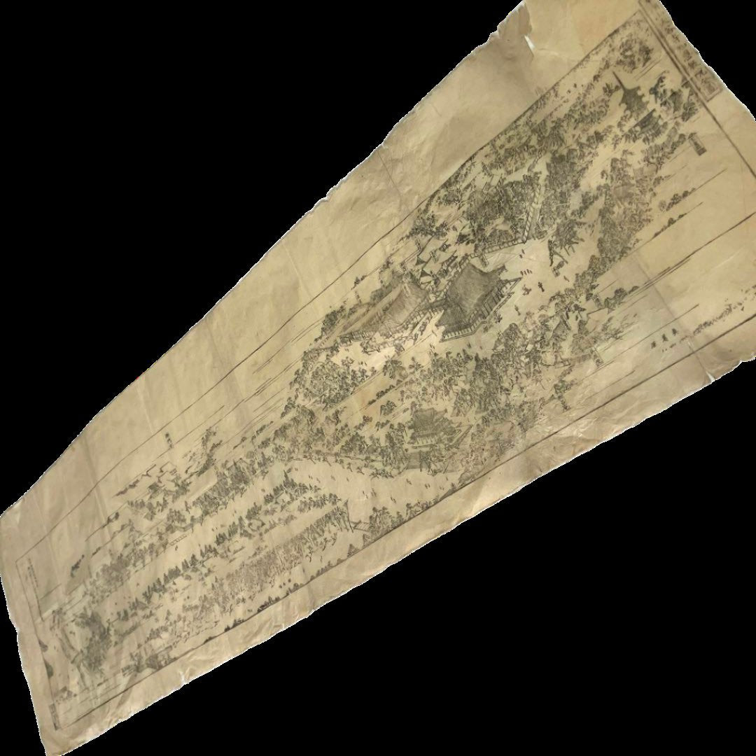 "Kachozan Otani Temple Chionkyo-in Full Map [華頂山大谷寺知恩教院全圖]" Meiji Period Antique Document