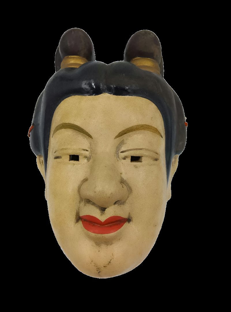 Showa Period Noh Mask – "Chujo" Character, A Nobleman's Elegance