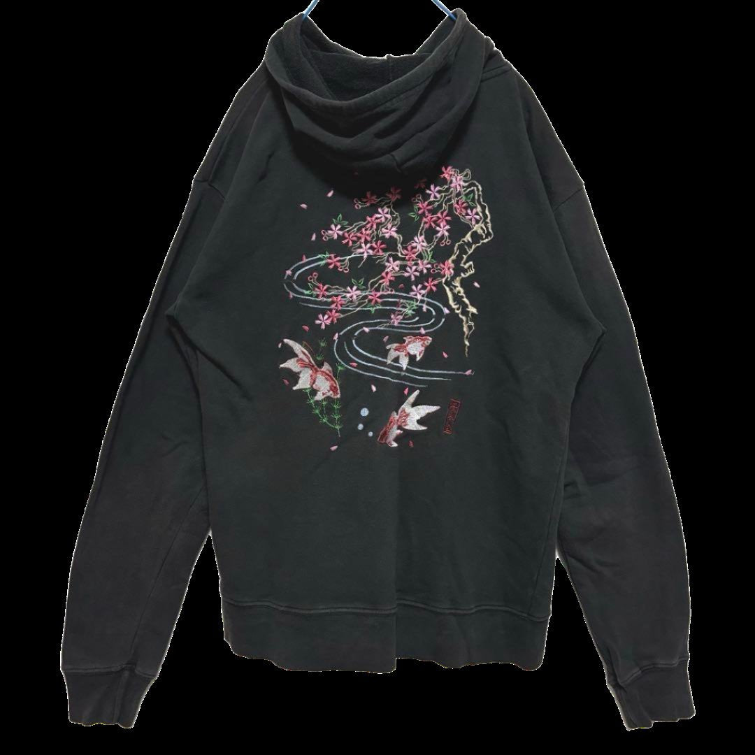 2000s Isshin Kyokyo Japanese Embroidered Hoodie, US Size L