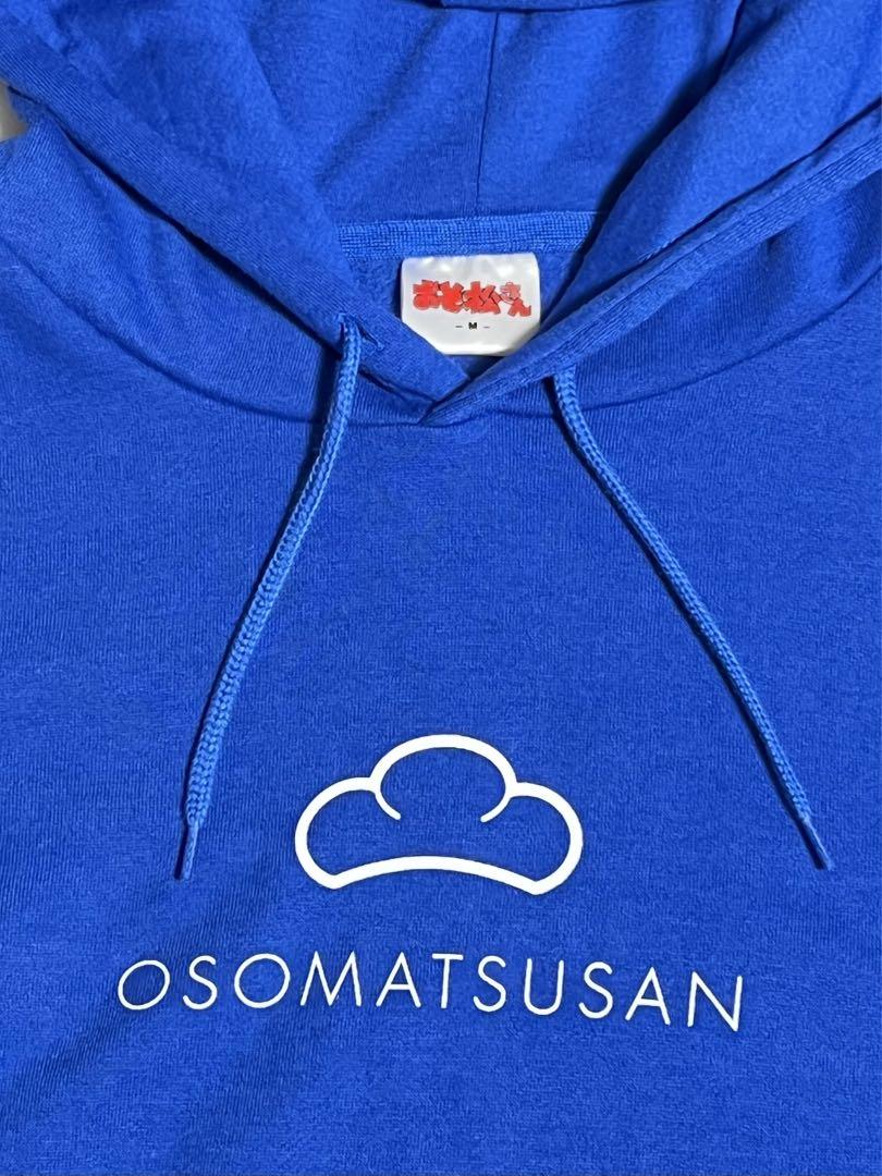 2010s Osomatsu-san Karamatsu Blue Fleece-Lined Hoodie, US Size S